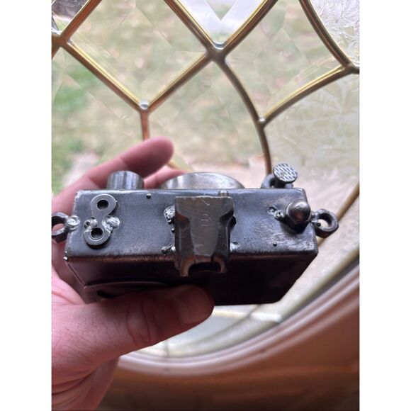 Kalifano camera recycled metal art unique bolts industrial photography statue - Picture 4 of 5